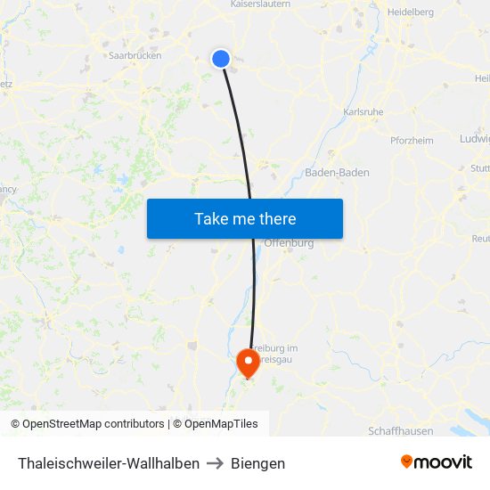 Thaleischweiler-Wallhalben to Biengen map