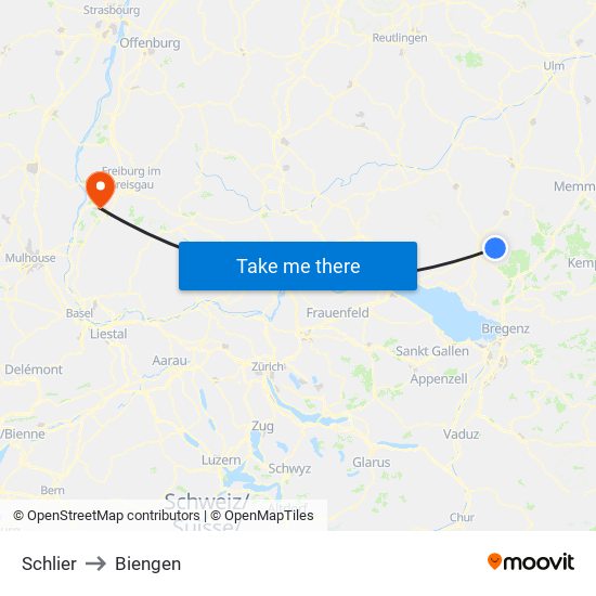 Schlier to Biengen map