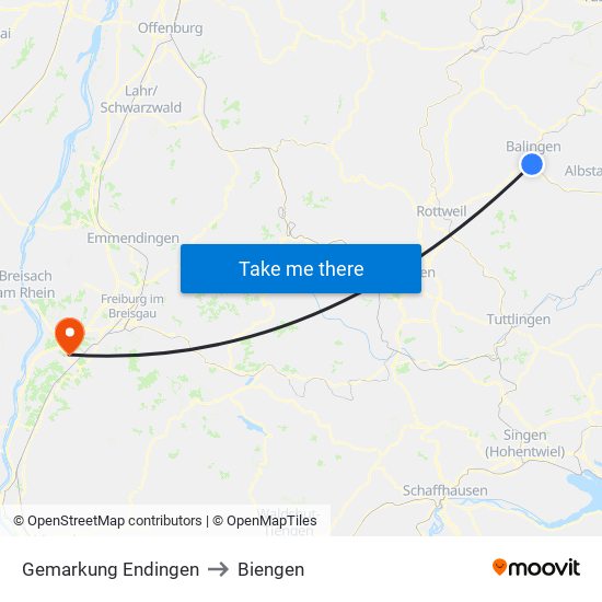 Gemarkung Endingen to Biengen map