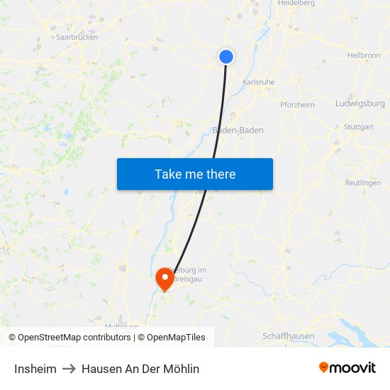 Insheim to Hausen An Der Möhlin map