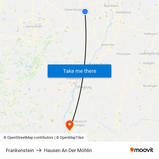 Frankenstein to Hausen An Der Möhlin map