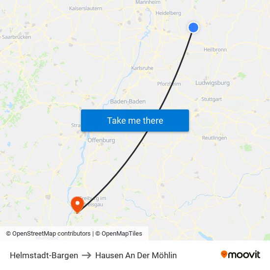 Helmstadt-Bargen to Hausen An Der Möhlin map