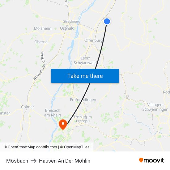 Mösbach to Hausen An Der Möhlin map