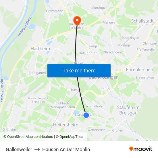 Gallenweiler to Hausen An Der Möhlin map