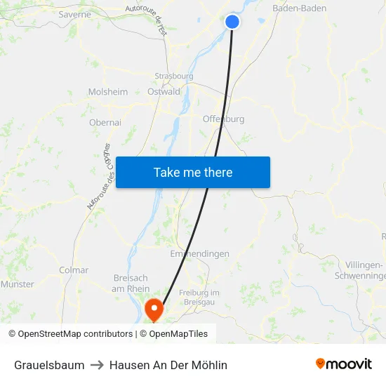 Grauelsbaum to Hausen An Der Möhlin map