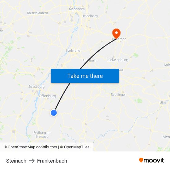 Steinach to Frankenbach map