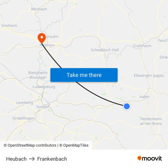 Heubach to Frankenbach map