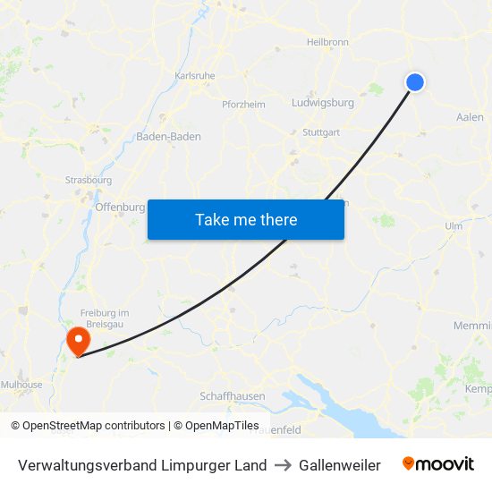 Verwaltungsverband Limpurger Land to Gallenweiler map