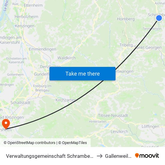 Verwaltungsgemeinschaft Schramberg to Gallenweiler map