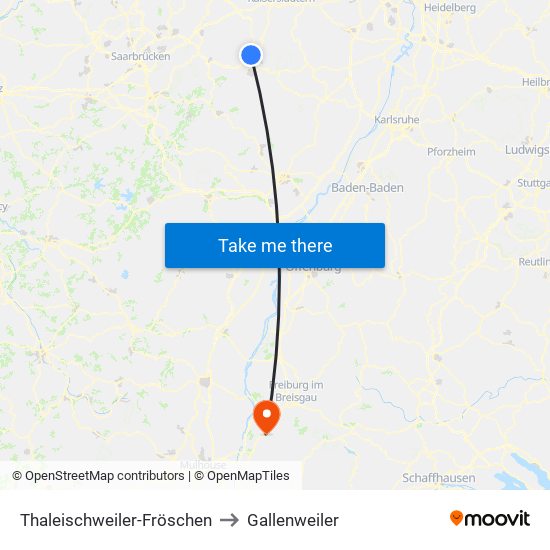 Thaleischweiler-Fröschen to Gallenweiler map