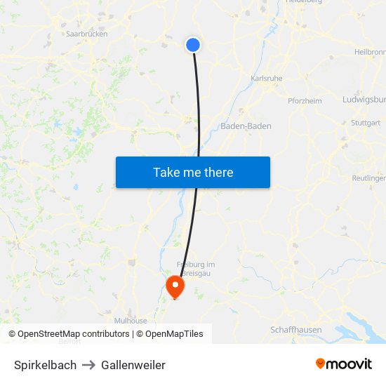 Spirkelbach to Gallenweiler map