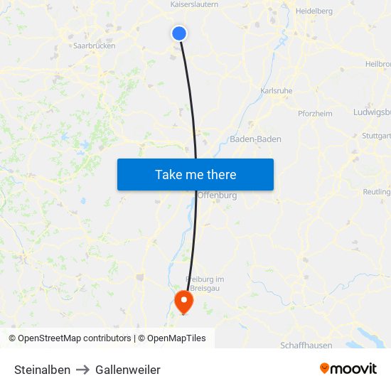 Steinalben to Gallenweiler map