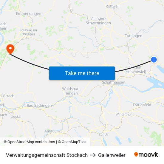 Verwaltungsgemeinschaft Stockach to Gallenweiler map