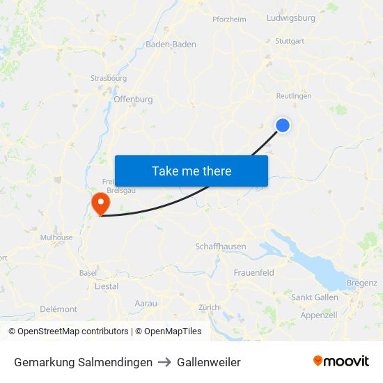 Gemarkung Salmendingen to Gallenweiler map