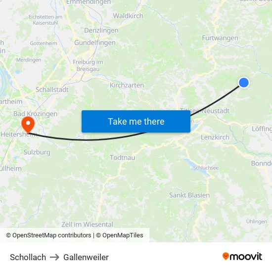 Schollach to Gallenweiler map