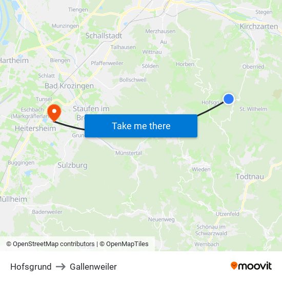 Hofsgrund to Gallenweiler map