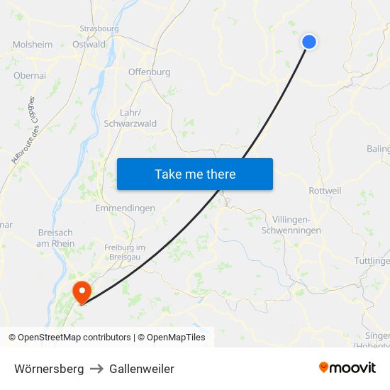 Wörnersberg to Gallenweiler map