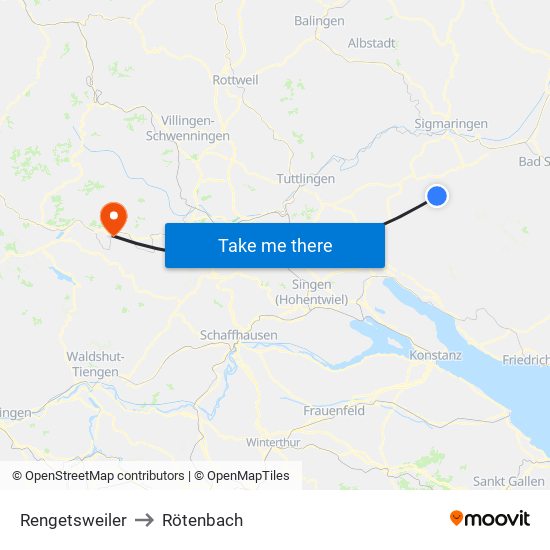 Rengetsweiler to Rötenbach map