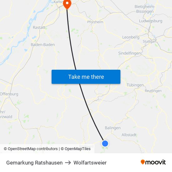 Gemarkung Ratshausen to Wolfartsweier map
