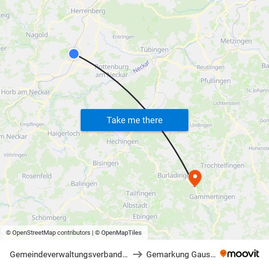 Gemeindeverwaltungsverband Oberes Gäu to Gemarkung Gauselfingen map