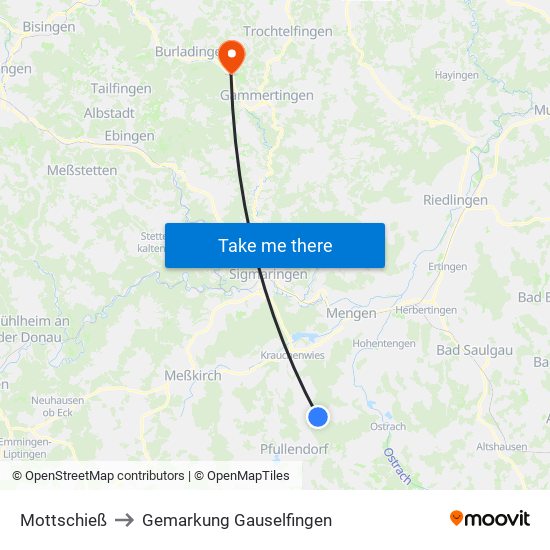 Mottschieß to Gemarkung Gauselfingen map