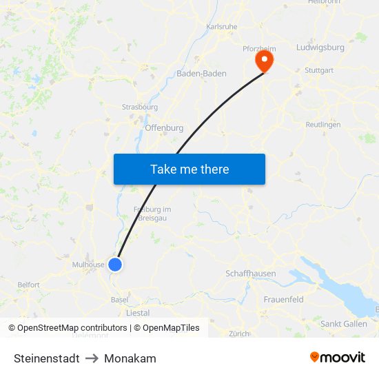 Steinenstadt to Monakam map