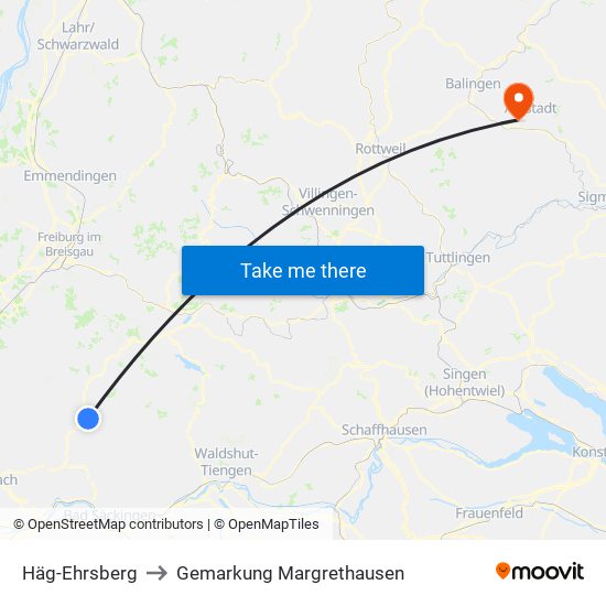 Häg-Ehrsberg to Gemarkung Margrethausen map