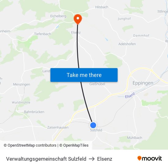 Verwaltungsgemeinschaft Sulzfeld to Elsenz map