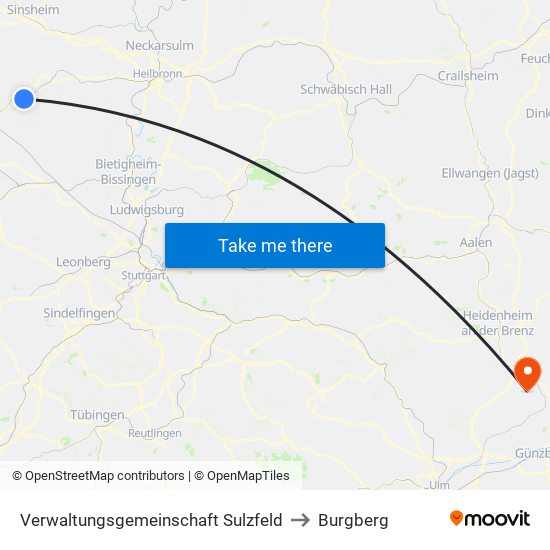 Verwaltungsgemeinschaft Sulzfeld to Burgberg map