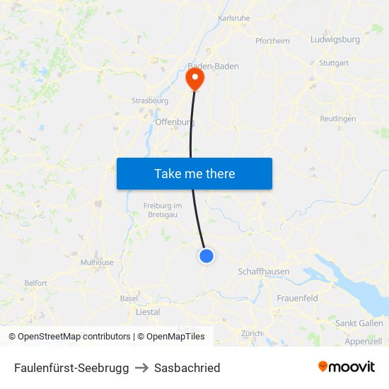 Faulenfürst-Seebrugg to Sasbachried map