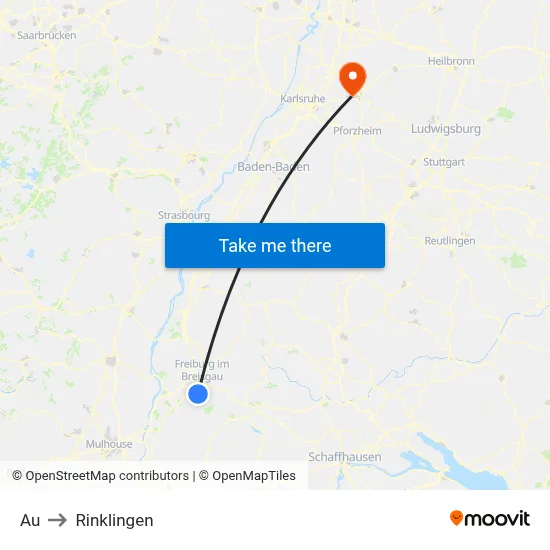Au to Rinklingen map