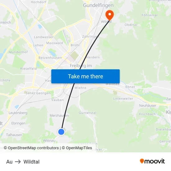Au to Wildtal map