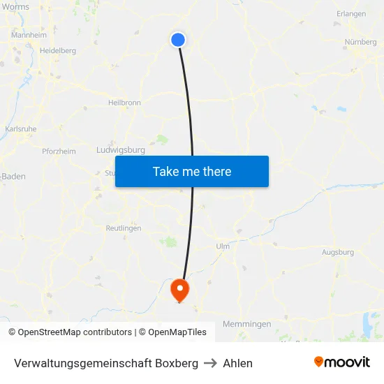 Verwaltungsgemeinschaft Boxberg to Ahlen map