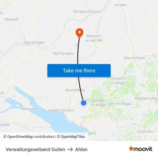 Verwaltungsverband Gullen to Ahlen map