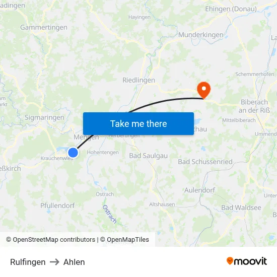 Rulfingen to Ahlen map