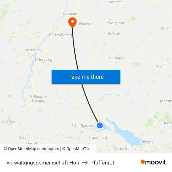Verwaltungsgemeinschaft Höri to Pfaffenrot map