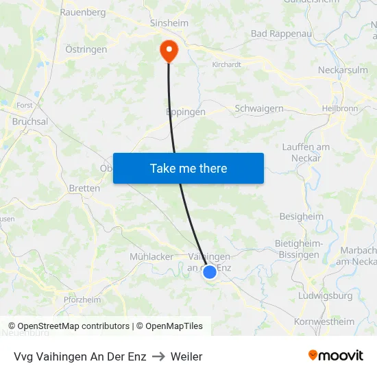 Vvg Vaihingen An Der Enz to Weiler map