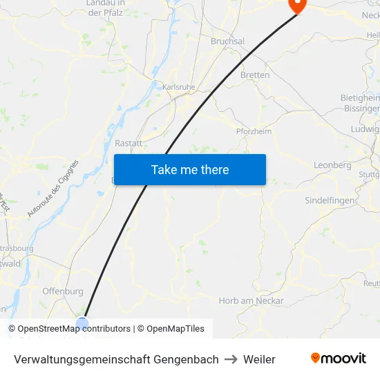 Verwaltungsgemeinschaft Gengenbach to Weiler map