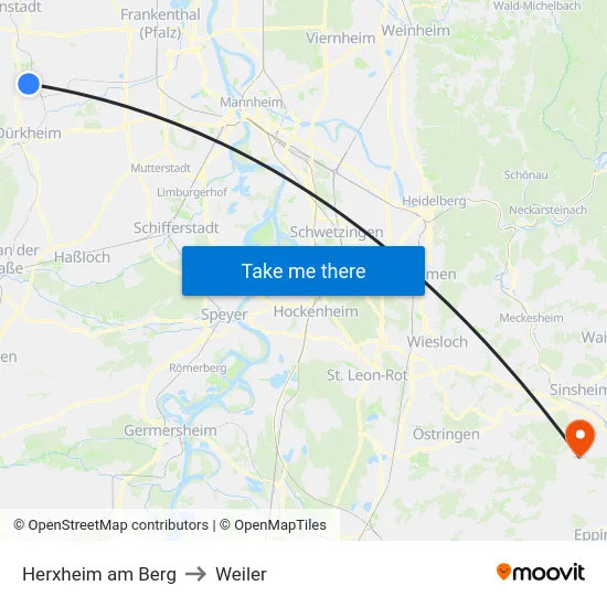 Herxheim am Berg to Weiler map