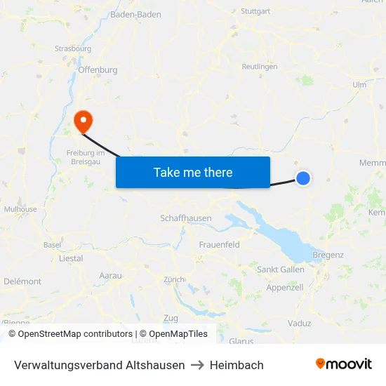 Verwaltungsverband Altshausen to Heimbach map