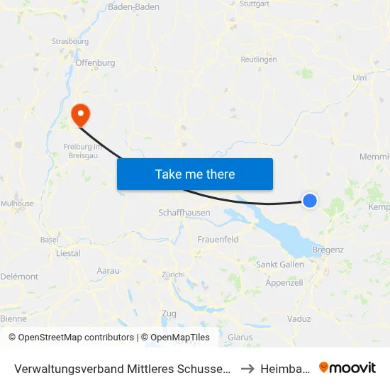 Verwaltungsverband Mittleres Schussental to Heimbach map