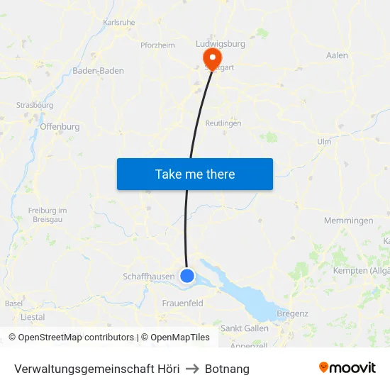 Verwaltungsgemeinschaft Höri to Botnang map