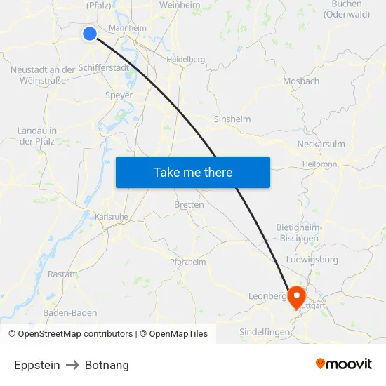 Eppstein to Botnang map