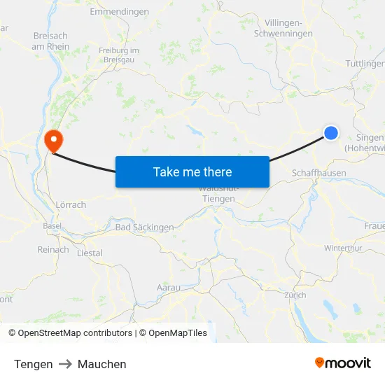 Tengen to Mauchen map