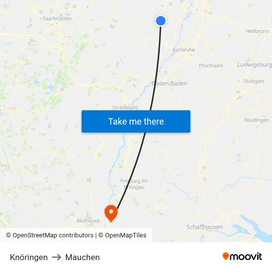 Knöringen to Mauchen map
