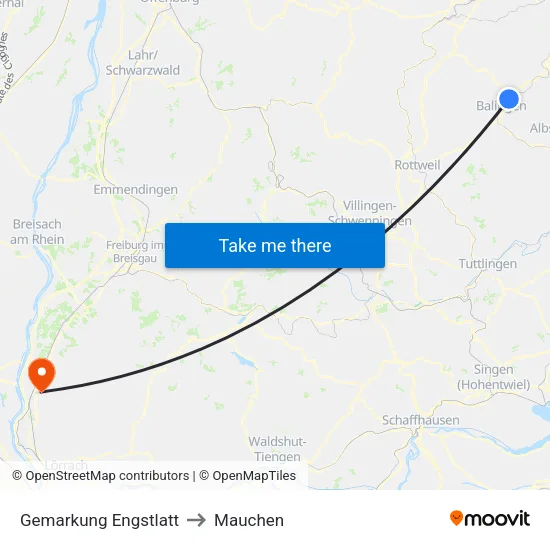Gemarkung Engstlatt to Mauchen map