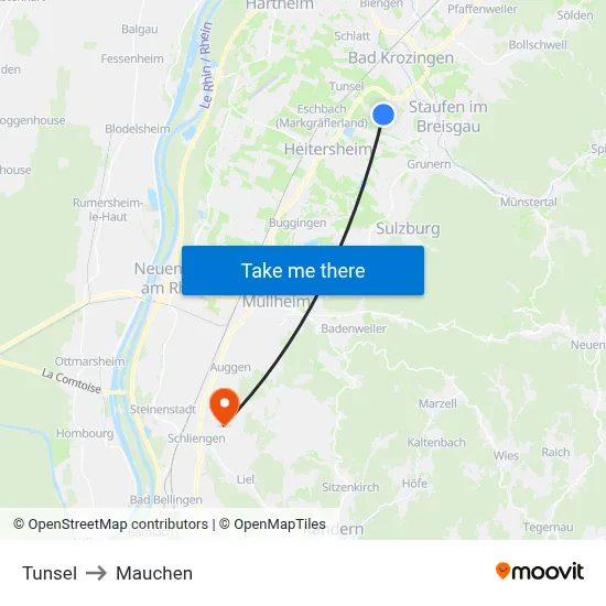 Tunsel to Mauchen map