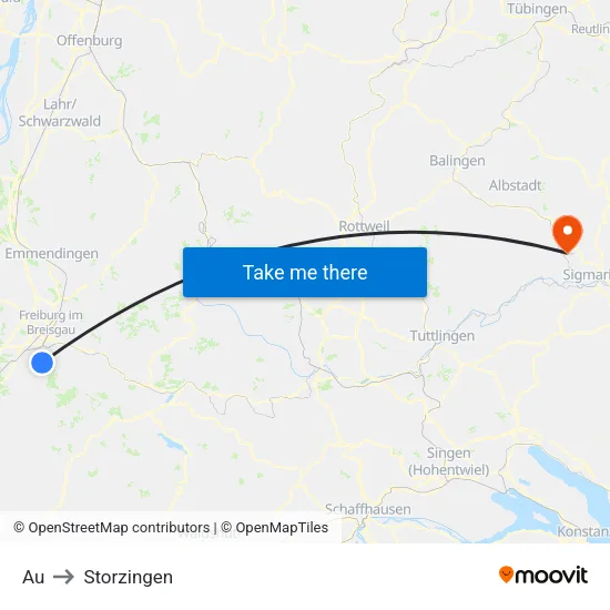 Au to Storzingen map