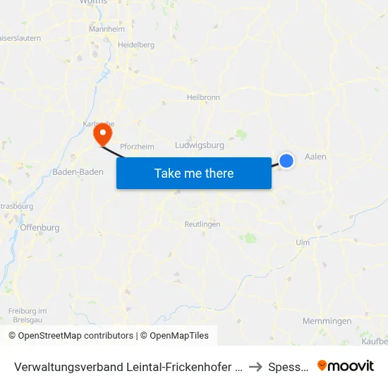 Verwaltungsverband Leintal-Frickenhofer Höhe to Spessart map