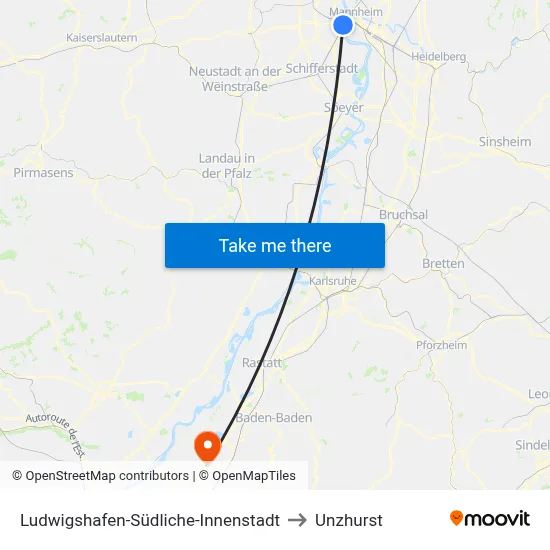 Ludwigshafen-Südliche-Innenstadt to Unzhurst map